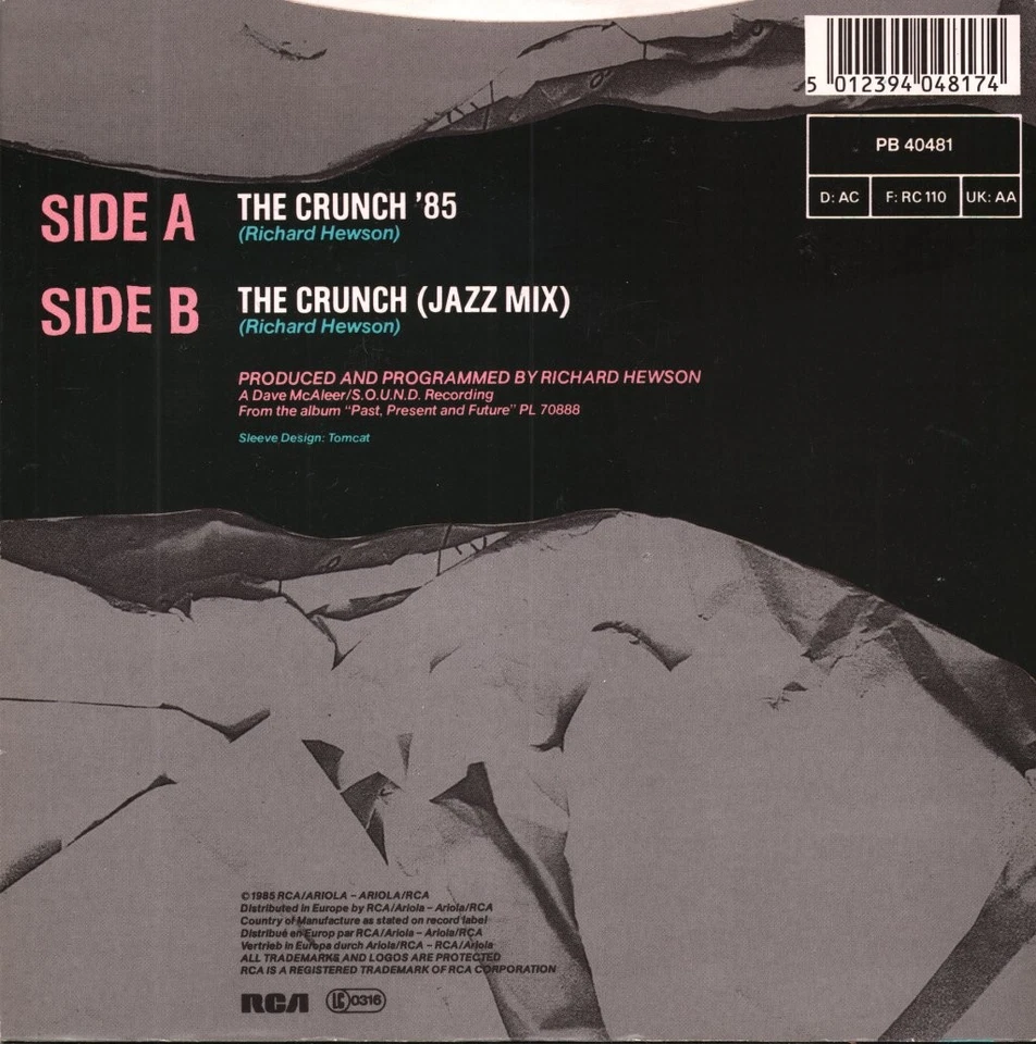 Rah Band Crunch 85 7" vinyl UK Rca 1985 pic sleeve PB40481 - Image 2 of 3