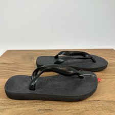 New NWT Big Kids Havaianas Black Casual Beach Flip Flops Thong Sandals Size 2 Y