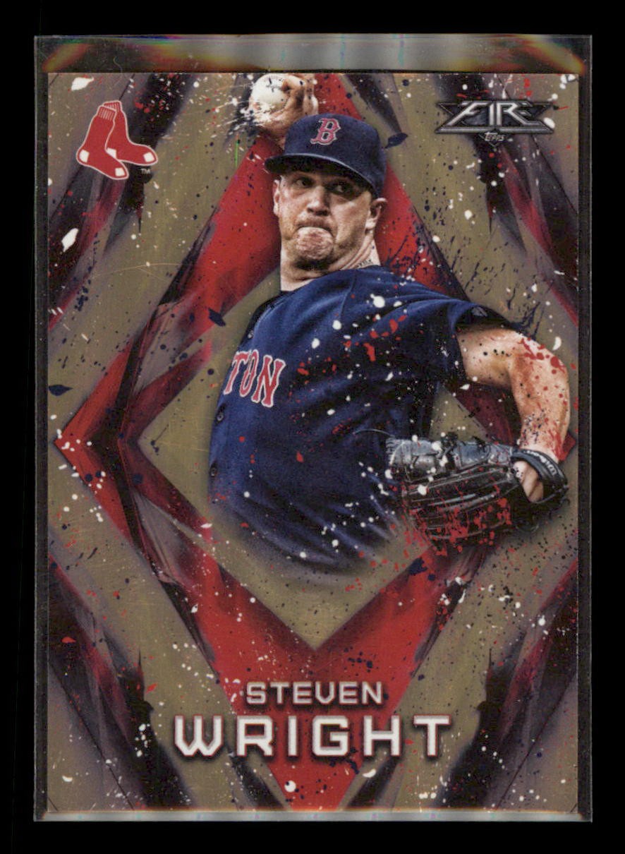 2017 Topps Fire Steven Wright #64 Orange 209/299