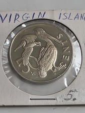 World Coins British virgin islend 50 cent 1977 Pelican BU