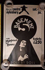Basement 5 Doll By Doll 1981 Aylesbury concert poster EX++ Post Punk