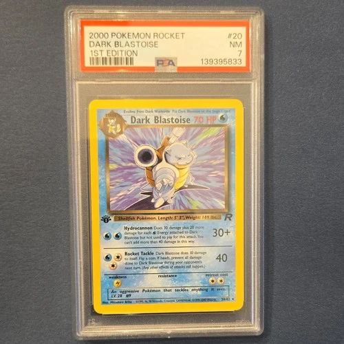 Pokémon Team Rocket Dark Blastoise 1st Edition Rare #20/82 PSA 7 2000