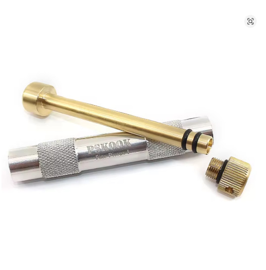 Brass Piston Fire Starter Portable Air Compression Fire Tube Survival Tool