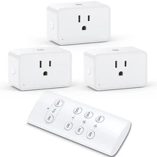 Wireless Electrical Outlets with Remote Control, 1875W/15A, 100FT Range, ETL