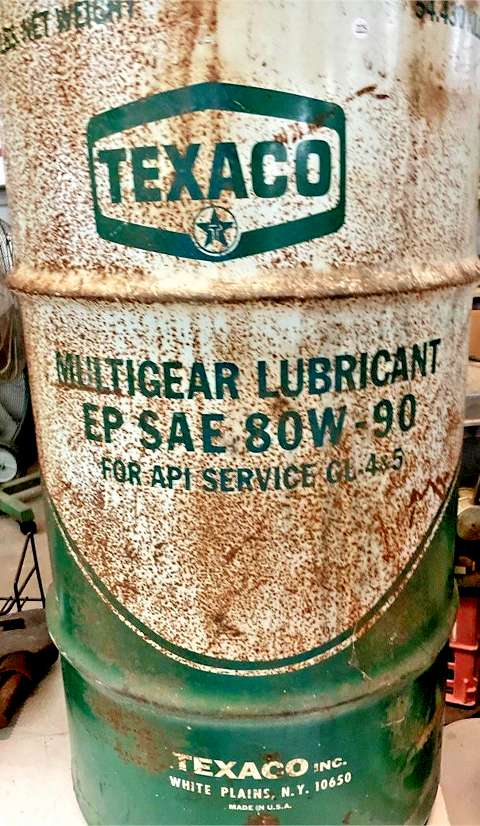 Vintage Texaco Multigear Lubricant 120 Lb Drum Barrel Gas Oil | eBay