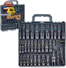 Impact Magnetic Nut Driver Set, 55PCS Impact Driver Bit Set, Deep Magnetic Nut D