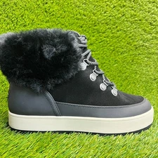 Koolaburra by UGG Tynlee Womens Size 8 Black Waterproof Lace-Up Fashion Boots