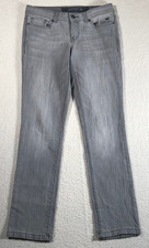 Grane Women's Jeans Low-Rise Slim Straight Gray Wash Stretch Cotton Junior 7S