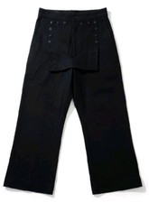 VINTAGE Naval Clothing Factory Pants Men's Black Wool US Navy Sailor Size 35R