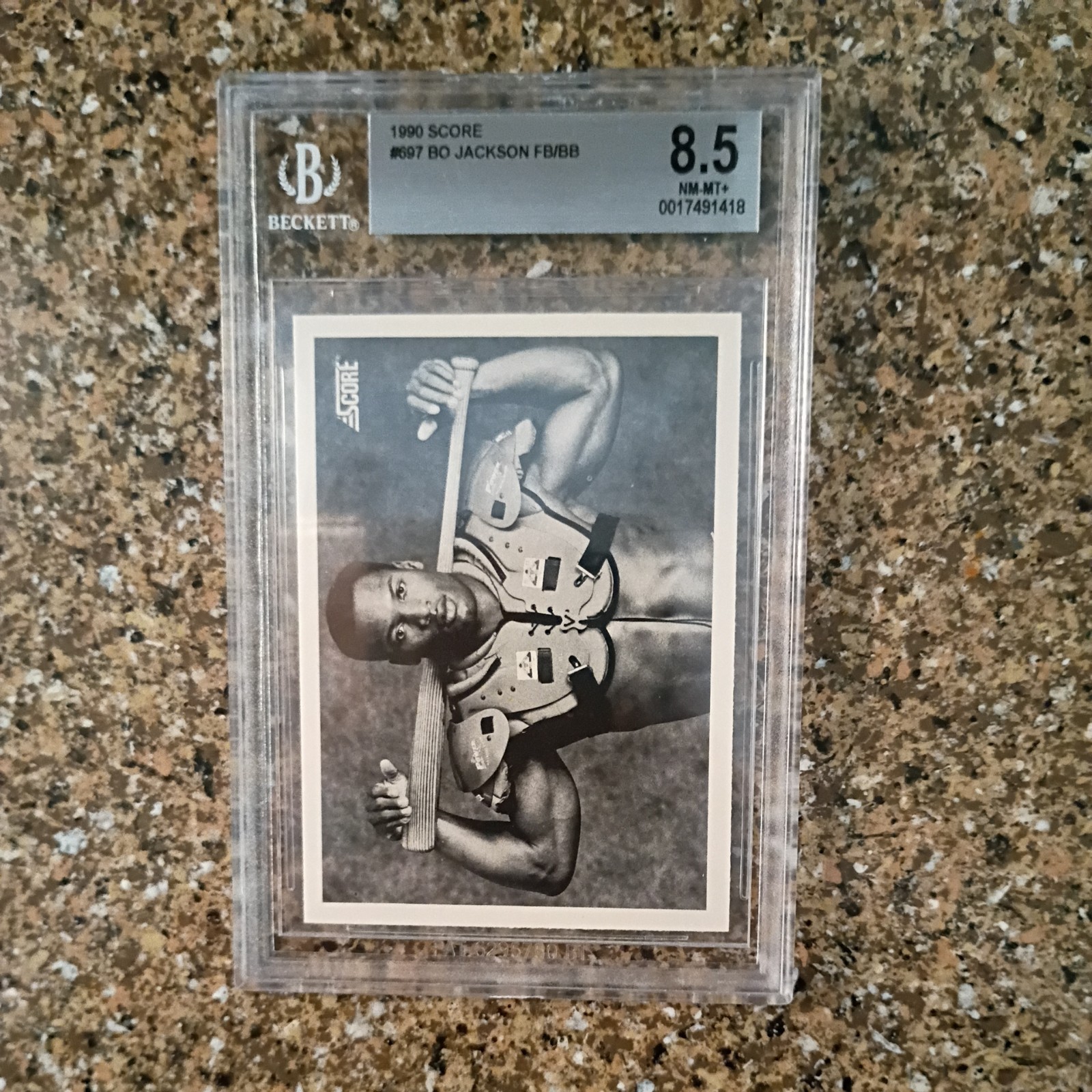1990 Score - #697 Bo Jackson, BGS 8.5, NM-MT+.  Hot Card!