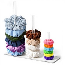 3-Tiers Acrylic Scrunchie Holder Stand Clear ...