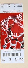 Red Wings Danny Cleary Wings Game ticket stub Mar 6, 2007 $76.00 face value