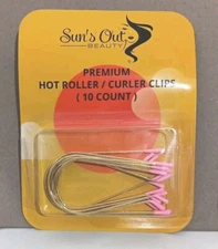 Sun's Out 10 Clips Replacement Hot Roller Clips Rollers Securing Pins Fits 1.5"
