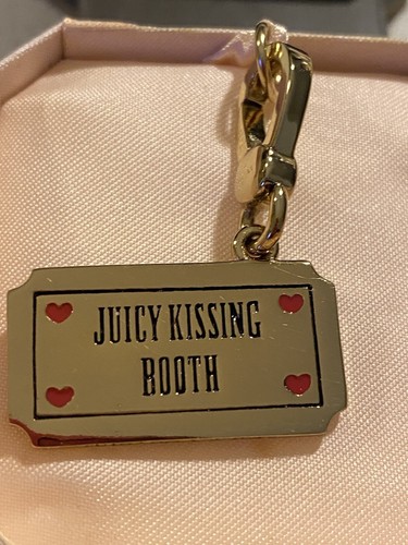 NWT and BOX Juicy Couture Juicy Kissing Booth gold tone and crystals. #YRJU4678 - Picture 6 of 10