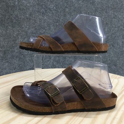 White Mountain Footbeds Sandals Womens M Gracie Slide Brown