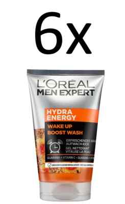 L'ORÉAL PARIS MEN EXPERT WASCHGEL HYDRA ENERGY WAKE UP BOOST WASH 6X100 ML *NEU*