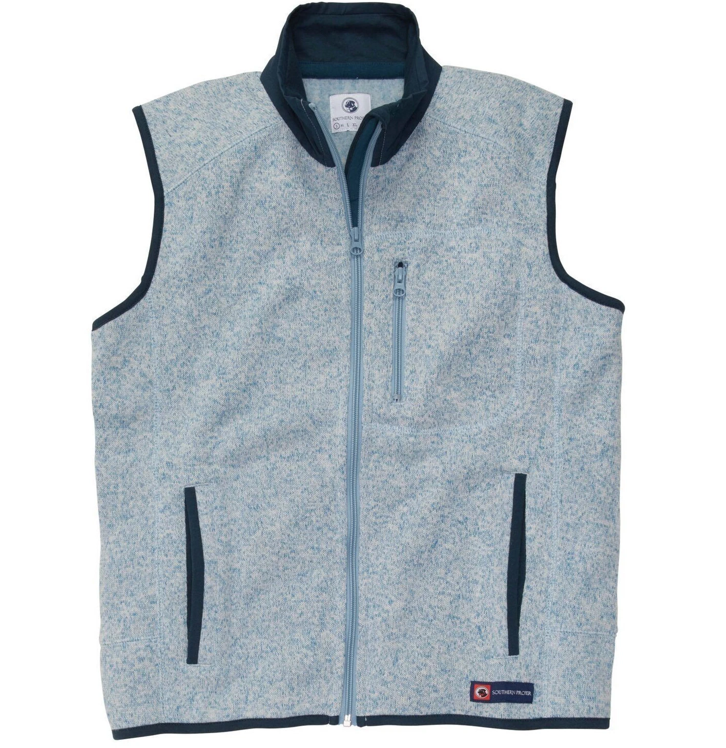 Southern Proper Small Getty Vest Allure Blue Full Zip Pockets Lightweight Fleece image 1
