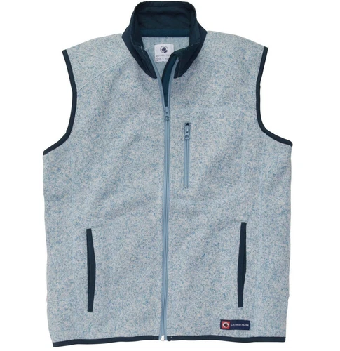 Southern Proper Small Getty Vest Allure Blue Full Zip Pockets Lightweight Fleece - product listing photo