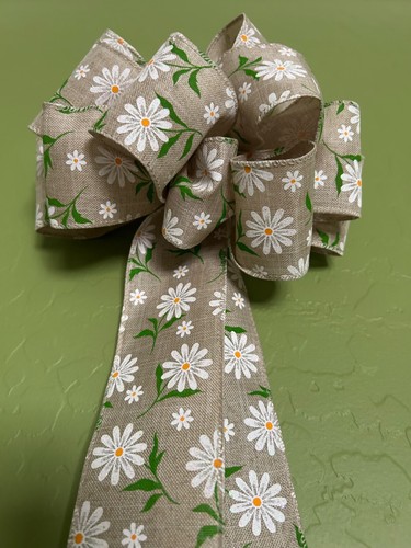 Burlap Bow,| Handmade, , Multiple Use, Easter, Colorful Spring,Basket Bows - Picture 2 of 10