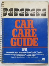 1981 Car Care Guide Repair Maintenance Manual Cenex Chek-Chart Automotive
