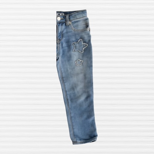 Cherokee Girls Super Skinny Crop Star Jeans Faded Distressed Blue Denim Size 6 - Picture 6 of 11