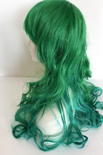 Adult Green Blue Ombre Long Wig Mermaid Oz Cosplay Excellent Condition