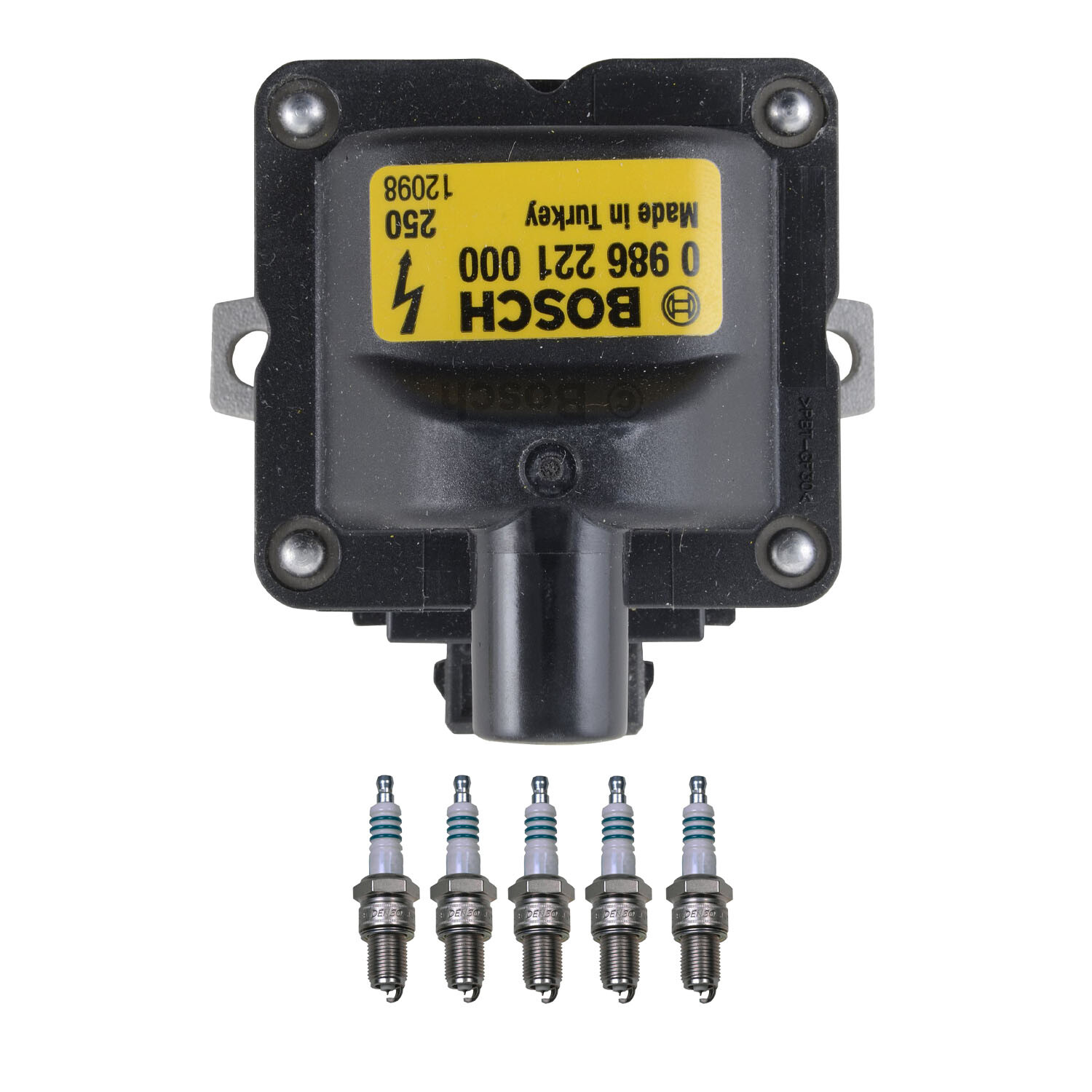 Bosch Ignition Coil Denso 5 Iridium Power Spark Plug Kit For EuroVan 2.5 L5 1993