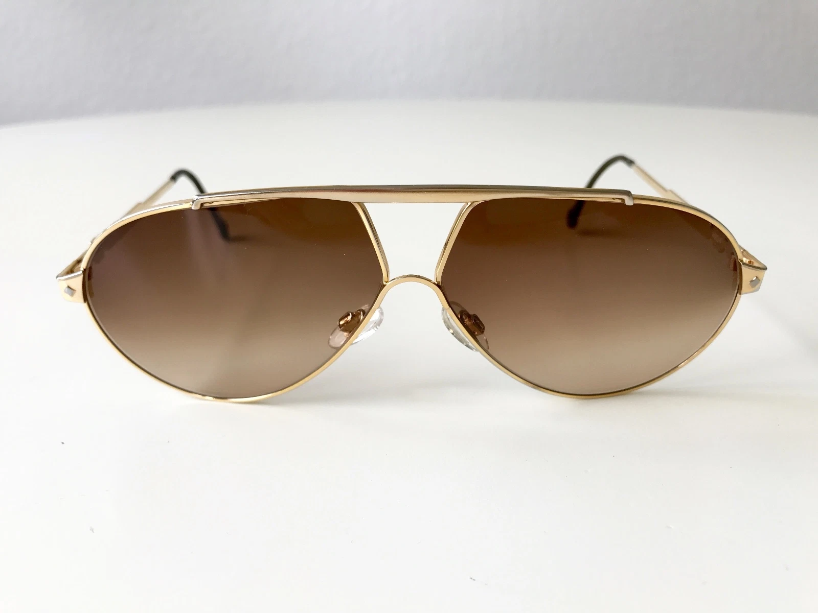 lunettes de soleil vintage MCM München S1 dorées Pilot années 80 Allemagne no Dita Cazal Supreme