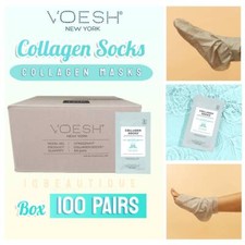 Voesh Collagen Socks Mint  Botanical Extracts Box of 100 pairs 
