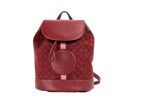HERMES Her Line A Dos MM Backpack Canvas Gray Silver Auth  display picture 1
