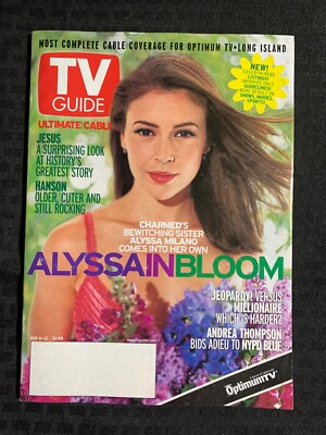 2000 May 6-12 TV GUIDE Magazine FN+ 6.5 Alyssa Milano / Jeopardy vs Millionaire