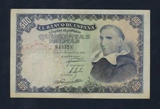 Spain 500 Pesetas 1946  P-132 VF++++ RARE
