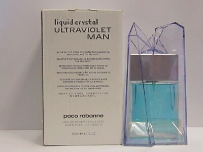 Liquid Crystal UltraViolet Man Summer L'ete Paco Rabanne 3.4 Oz