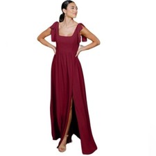 REVELRY BOWIE Bridesmaids Dress in Wine Size: 2