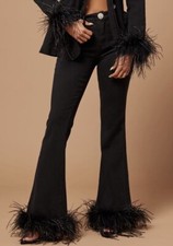 Fashion Nova - Feathered Pants XS