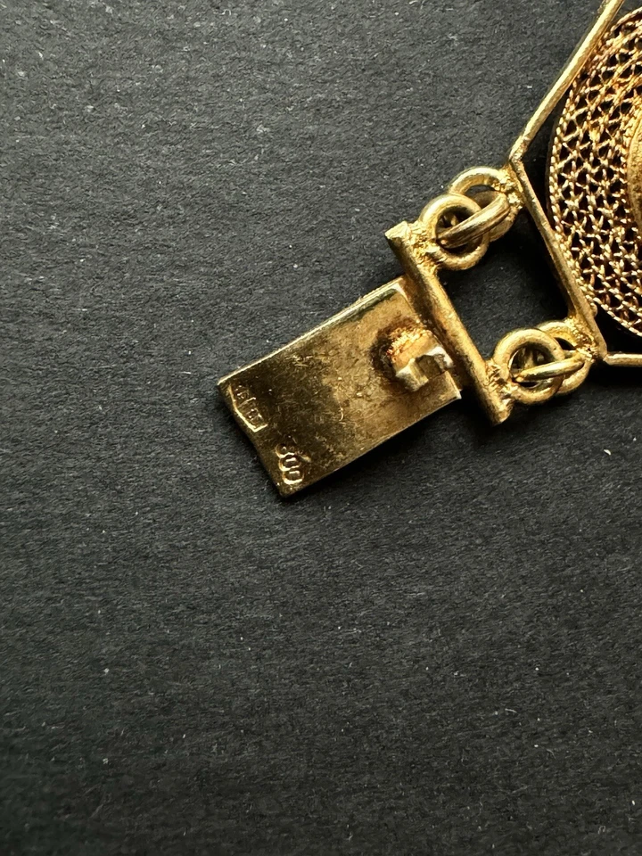 Parure Corallo Argento Filigrana Anello Bracciale - Immagine 4 di 4