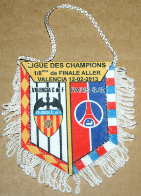 Fanion PSG Vs Valencia CF - Ligue Des Champions 2012/2013 - Souvenir Match C1