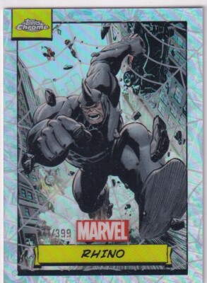 Topps Marvel Chrome 2024 Card Nr. 69 Rhino Spider-Web Refractor 171/399