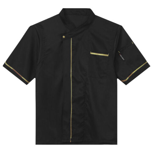 Mens Chef Jacket Coat Uniform Kitchen Short Sleeve Cooking Work Hotel Tops Chef - Picture 118 of 138
