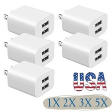 US Dual Port Fast Quick Charge USB Hub Wall Charger Power Adapter Plug Universal