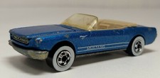 Hot Wheels65 Mustang Convertible Blue Flake Wide White Walls - 1983 Malaysia
