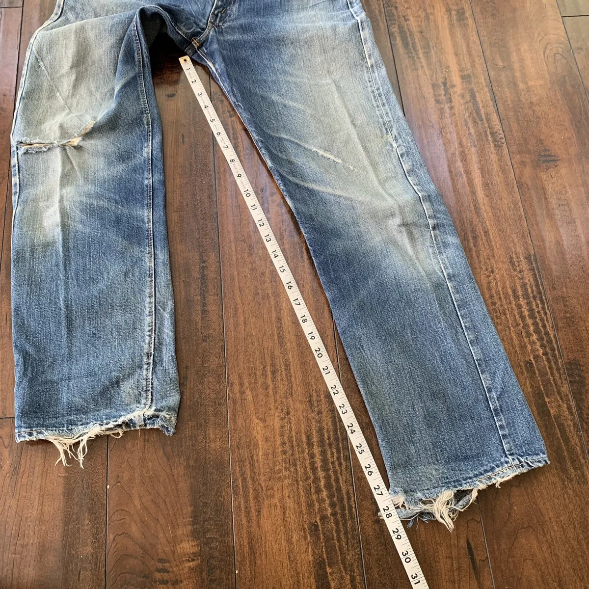 Vintage LEVIS 501 Z XX Jeans Big E Denim Redline Selvedge 60s 505 Zipper  26x28