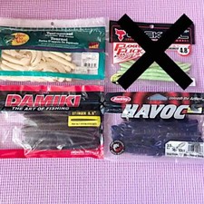 Bass Fishing Worm Set 20 Pieces Used Gary Yamamoto And Others Sold Separately