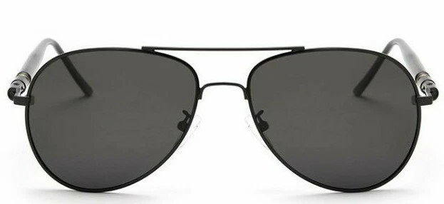 New Aviator design SUNGLASSES Black/gray Polarized lens - Image 2 of 2