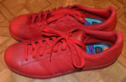 Adidas Originals Superstar Supercolor Pharrell Williams Pw s41833 Talle Uk  12 Rojo | eBay
