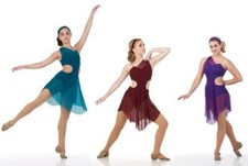 Adult Large TEAL BLUE Lyrical Dance Dress Costume BLISS