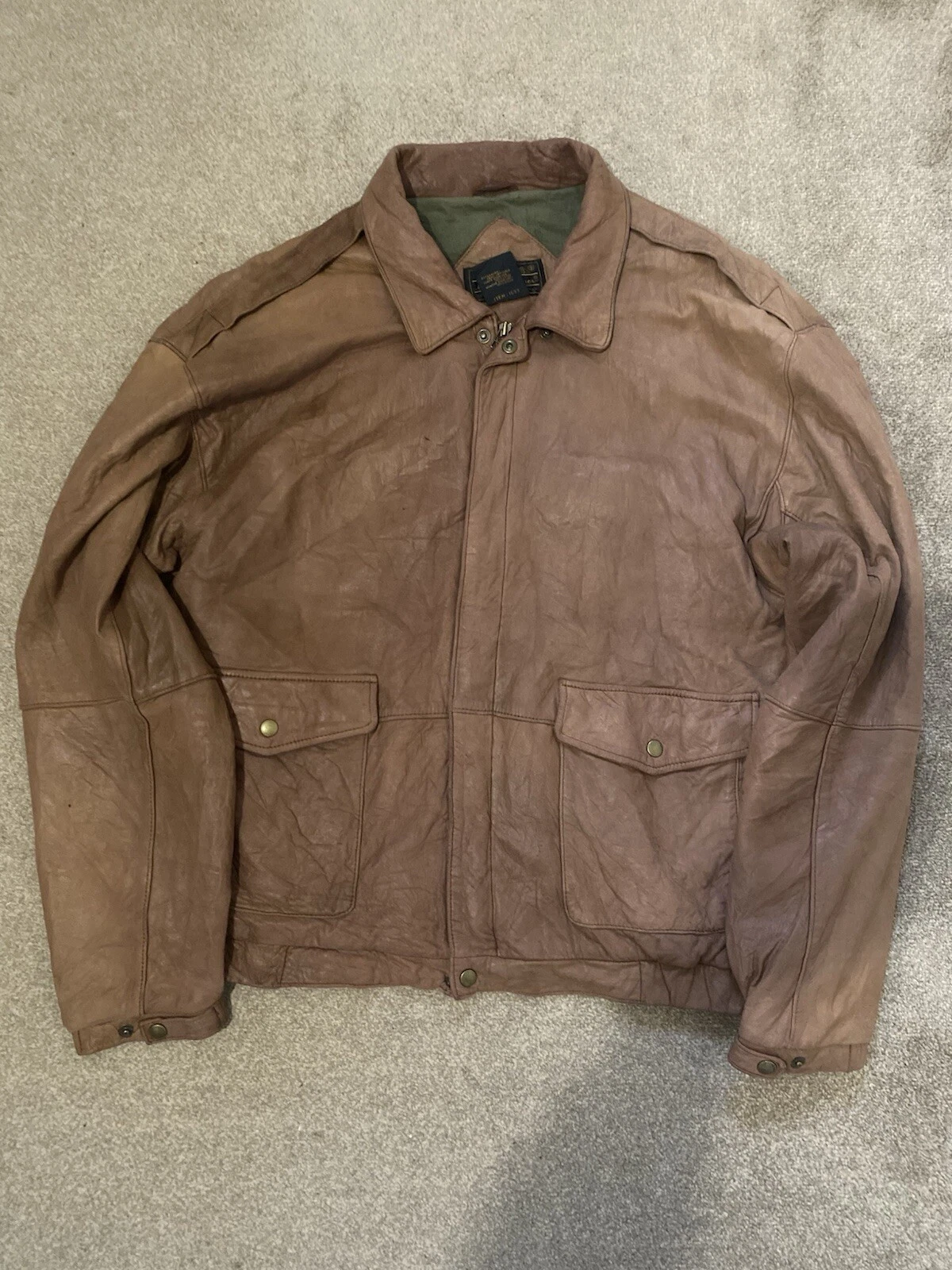Vintage Eddie Bauer Leather Bomber Jacket