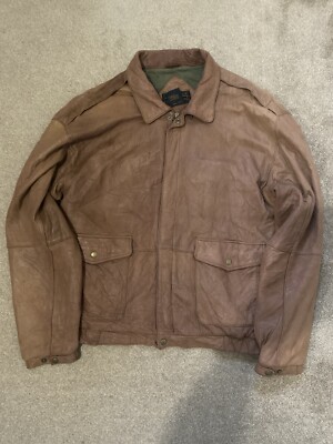 Vintage Eddie Bauer Bomberjacke Leder