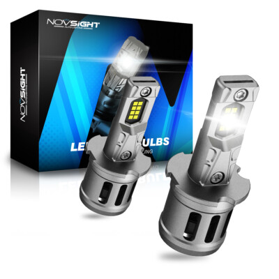 NOVSIGHT H3 LED Headlight Bulbs High/Low Beam Super Bright Lamp 6500K 20000LM 2x