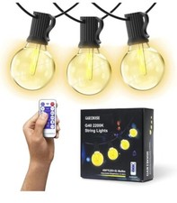 Outdoor String Lights, Led G40 Patio Lights 49ft, Waterproof Party/Fairy Lights